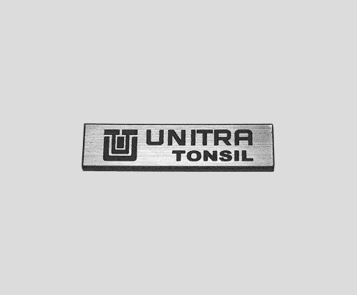 UNITRA TONSIL emblemat 37 x 9 mm *SREBRNA