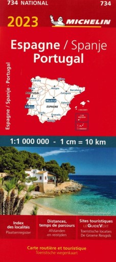 HISZPANIA PORTUGALIA MAPA SAMOCHODOWA 734 MICHELIN