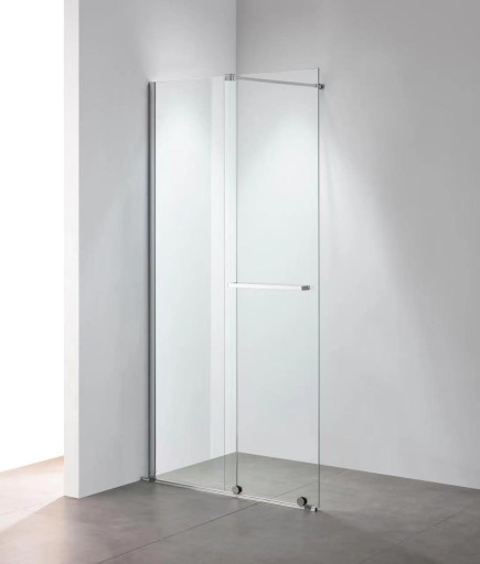 ŚCIANKA PRYSZNICOWA PRZESUWNA 100CM CHROME 8MM