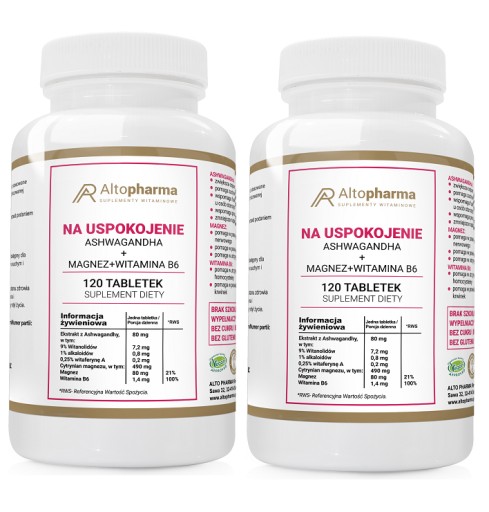 ASHWAGANDHA + MAGNEZ + WIT B6 ZMĘCZENIE STRES
