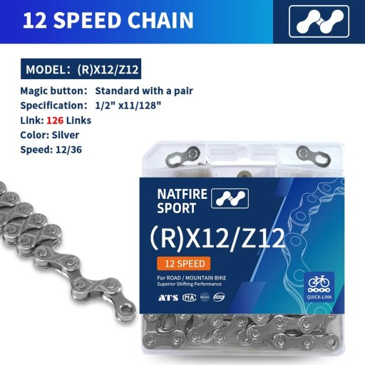 Bike Chain 6 7 8 9 10 11 12 Speed with Quick Chain Bicycle Chains Link MTB