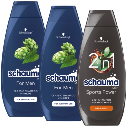 Schauma MEN II Szampon do Włosów 3x400ml