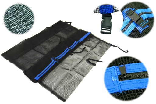 SIATKA TRAMPOLINY 10FT/305CM WEWNĘTRZNA 8 SŁUPKÓW