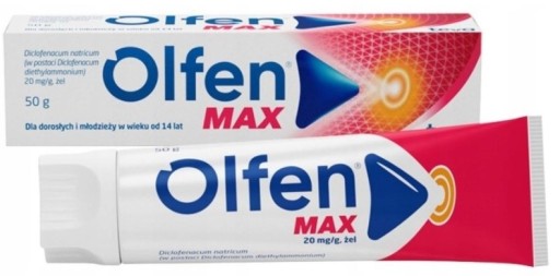 Olfen MAX żel przeciwbólowy i przeciwzapalny 20 mg 50 g