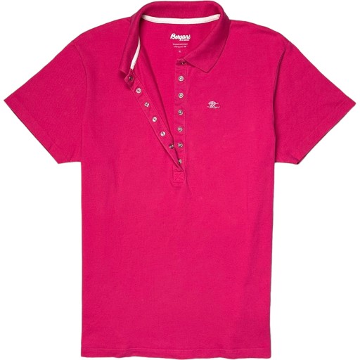 BERGANS Koszulka Polo Damska Trekkingowa Zapinana na Napy Logowana r. XL