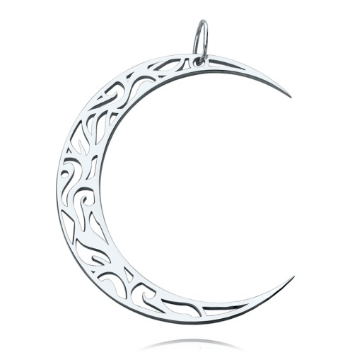 SREBRNA ZAWIESZKA KSIĘŻYC AMULET
