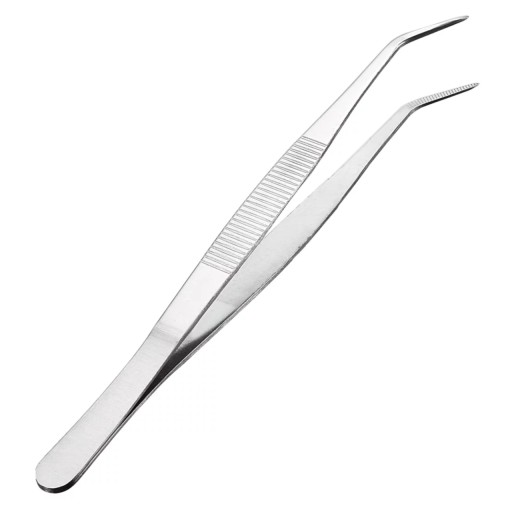 PĘSETA METALOWA PROSTA PODGIĘTA 19 CM DŁUGA