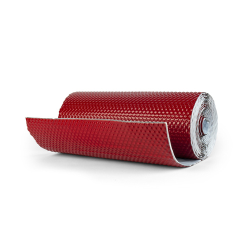 Taśma KOMINOWA 3D Opierzeniowa Aluminiowa Ryflowana RAL 3011 WIŚNIA