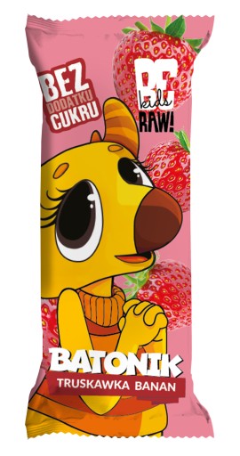 BeRAW Kids Batonik truskawka banan, 25g