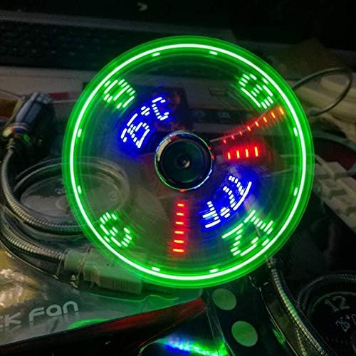 Wentylator USB z zegarem LED I TEMPERATURĄ