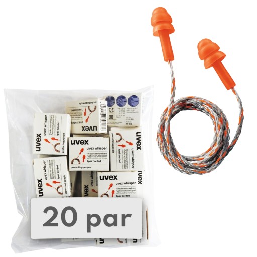 Zatyczki do uszu Uvex Whisper Minibox -20 par