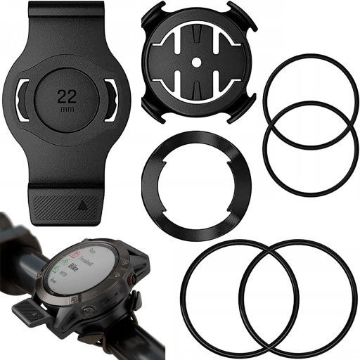 UCHWYT rowerowy QuickFit 22mm obracany o 90st na zegarek GARMIN Fenix 6 7