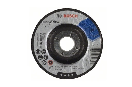 BOSCH TARCZA ŚCIERNA SZLIFIERSKA 115mm x 6,0mm INOX 2608600218