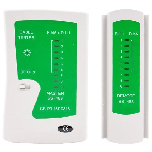TESTER DO KABLI SIECIOWYCH SIECI RJ45 RJ11 LED