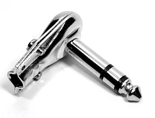 Wtyk Jack 6,3 stereo metal kątowy WTJ014