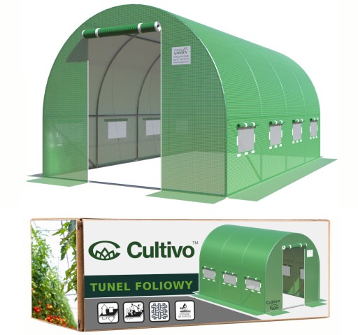 Tunel Foliowy Ogrodowy uv-4 Szklarnia 6x3m - 18m2 Planer Ogrodowy Gratis