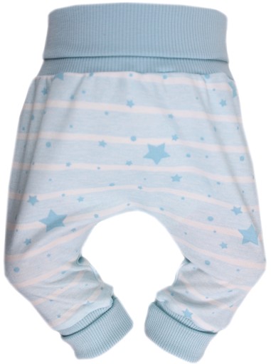 PÓŁŚPIOCHY BEZ STÓP SPODNIE BAGGY 80 BLUE STARS /94/