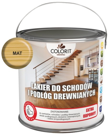 COLORIT LAKIER DO PODŁÓG I SCHODÓW 2,5L MAT