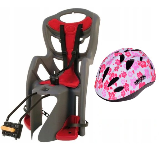 FOTELIK ROWEROWY POD SIODŁO NA ROWER pepe + KASK