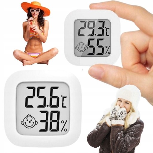 Higrometr termometr pokojowy wilgotnościomierz LCD