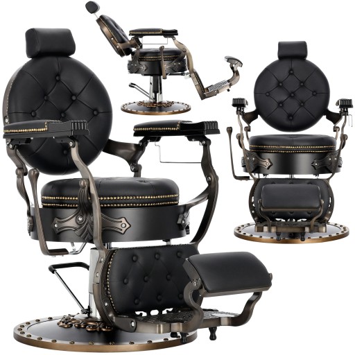 Fotel fryzjerski barberski hydrauliczny do salonu fryzjerskiego Black Jack
