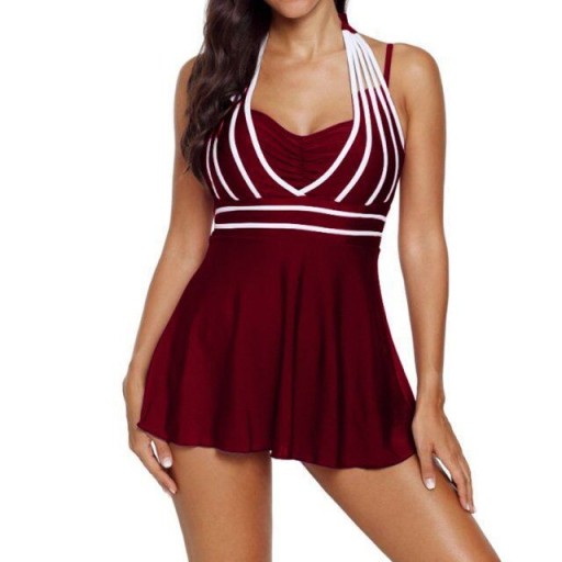 STRÓJ KĄPIELOWY PLUS SIZE SPÓDNICZKA BIKINI