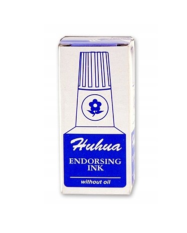 Tusz do stempli pieczątek Huhua 30ml niebieski