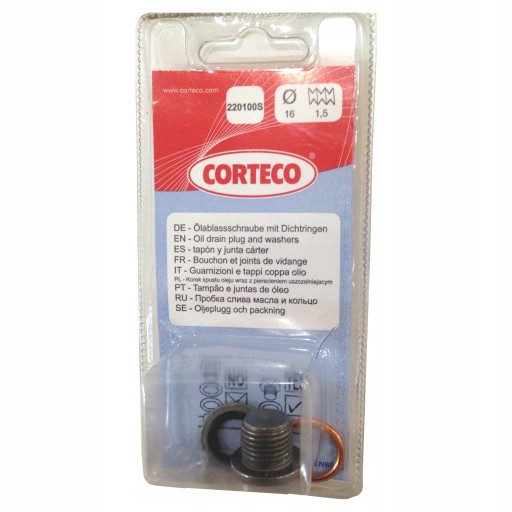 KOREK SPUSTU OLEJU M16x1,5 CORTECO RENAULT PEUGEOT