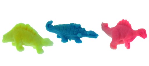 KOLOROWE GWIAZDKI ŚWIECĄCE W NOCY dinozaury kplet