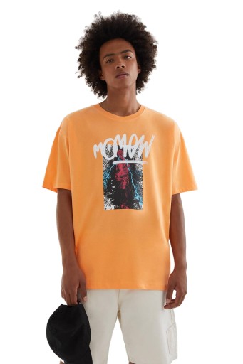 PULL & BEAR T-SHIRT PRINT O7B MLE__M