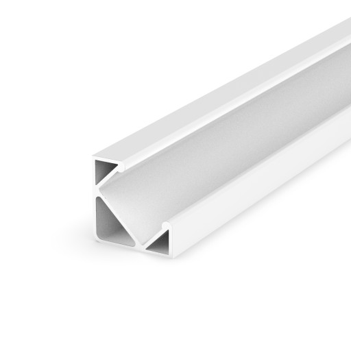 PROFIL Aluminiowy LED NAROŻNY KĄTOWY DO Taśm LED BIAŁY 2 METRY PREMIUM