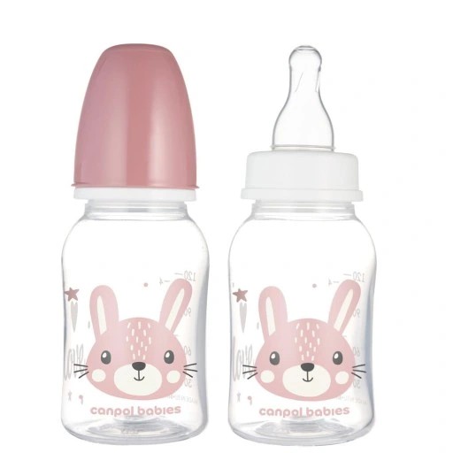 CANPOL LEKKA WĄSKA BUTELKA DO MLEKA 120ml 0m+ CUTE ANIMALS