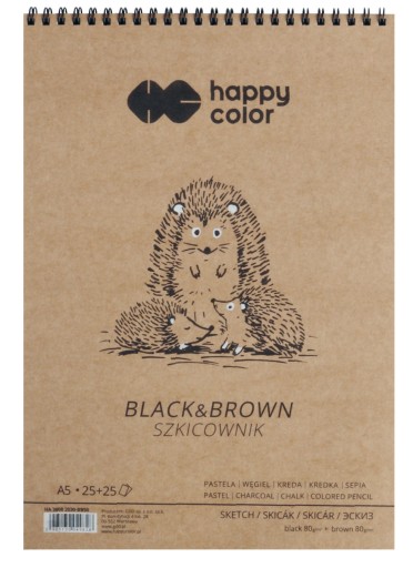 Szkicownik blok szkicowy Black & Brown - A5
