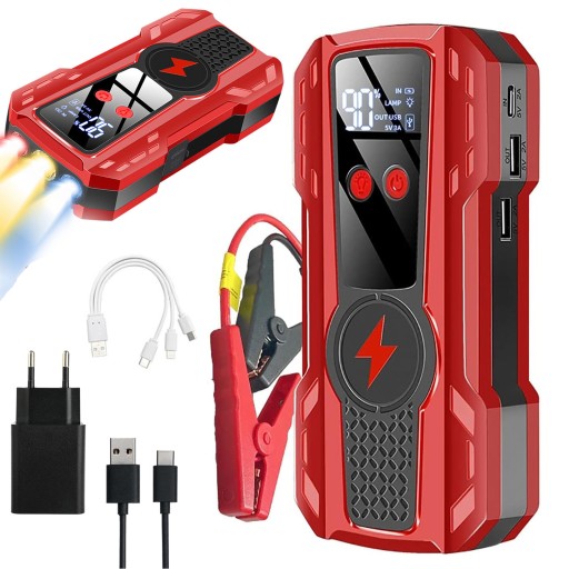 BOOSTER POWERBANK DO ROZRUCHU SAMOCHODOWEGO Z OŚWIETLENIEM LED