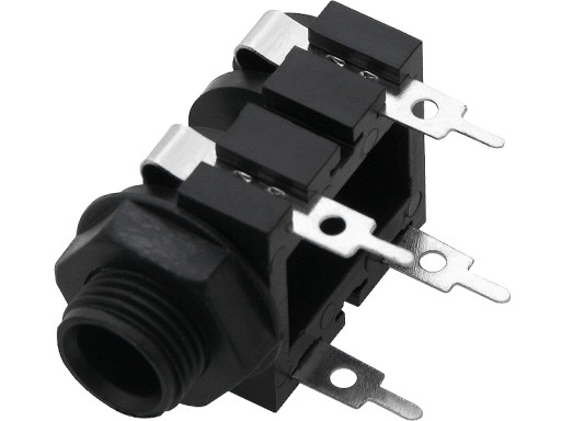 GNIAZDO MONTAŻOWE JACK 6,3mm MONO