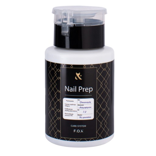F.O.X Nail prep 160ml z pompką Płyn odtłuszczający