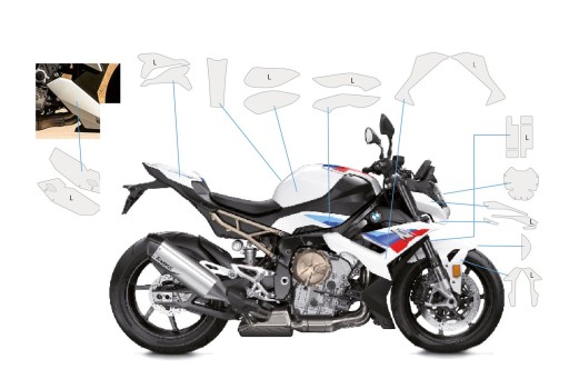 MB Folia ochronna Wunderlich do BMW S1000R [21-]