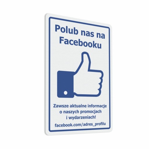 Polub nas na Facebooku - naklejka 10x15, facebook