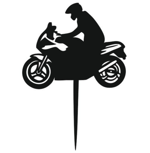 Motor Motocykl Motocyklista Ścigacz Topper Figurka PLEXI