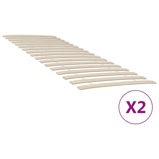 STELAŻ DO ŁÓŻKA 2-CZĘŚCIOWY 34 LISTWY 70X200CM 2 SZTUKI