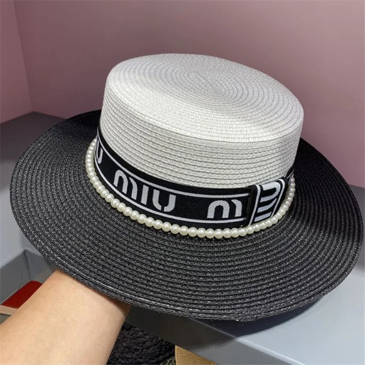 2024 Elegant Wide Brim Panama Hat Weaving Straw Caps Sun Visors Beach Hat U