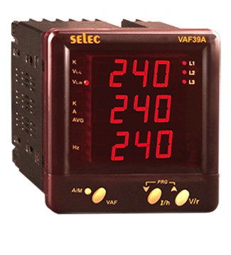 Miernik parametrów sieci VAF39A (96x96mm) Selec