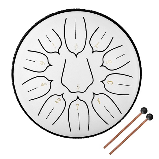 6 inch 11-Tone Steel Tongue Drum D-Key Hand Pan Drums & Drumsticks