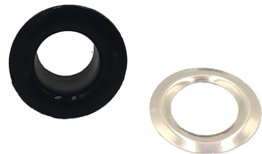 Oczka metalowe kaletnicze CZARNE 4,5MM 100 SZTUK!
