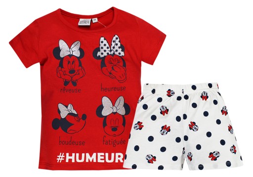 MYSZKA MINNIE ZESTAW DZIECIĘCY SPODENKI TSHIRT 98