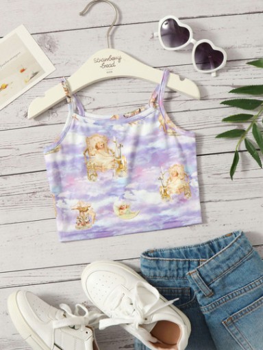 SHEIN DZIEWCZĘCY TOP NA RAMIĄCZKACH R116 B479083