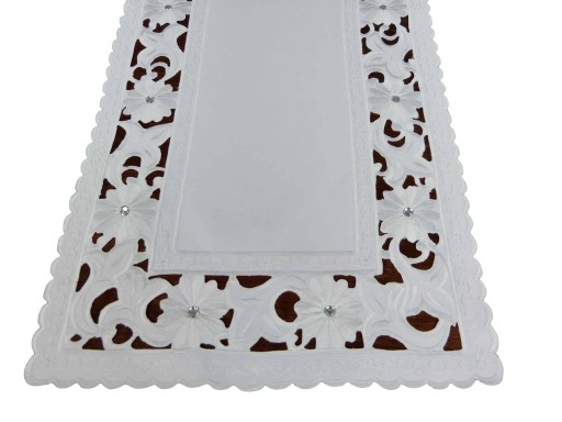 Bieżnik haftowany z syminkami 60x120 KREM