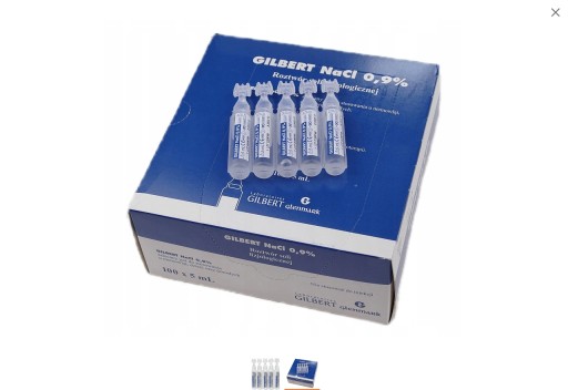 Sól fizjologiczna GILBERT 0,9%NaCl 5 ml x 5 amp.
