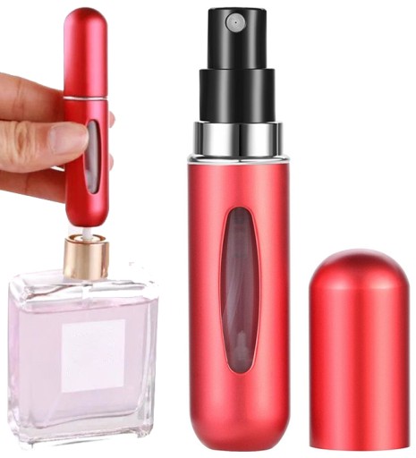 ATOMIZER PODRÓŻNY Z ROZPYLACZEM DO PERFUM DOZOWNIK FLAKON BUTELECZKA 5ML