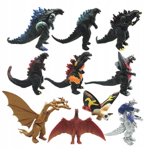 10 sztuk Gojira Godzilla 3-8 cm PVC Figurka Model